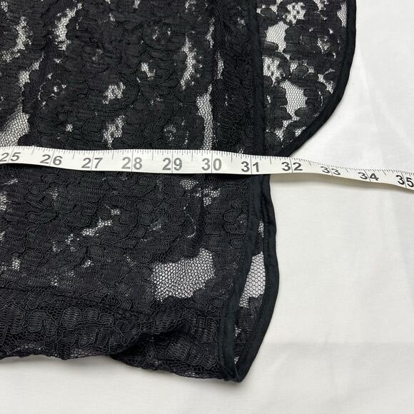 Viga Wang Black Lace Swim Cover Up Scoop Neck Short Sleeve One Size - Picture 8 of 8